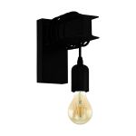 Eglo Wandleuchte Townshend 6 Stahl Schwarz | IP20 - Geeignet für 1x E27 