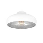 Eglo Plafonnier Mogano Blanc, Argent | Convient pour E27