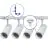 Bright Choice Ensemble complet Rail Monophasé Rail L 1 x 1,5 Mètre Blanc | incl. 4x Spot + GU10 2700K 3W Dimmable + Embout, Connecteur d’Alimentation et L -Connecteur