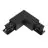 Connecteur triphasé d'angle Terre interne 90D - Noir